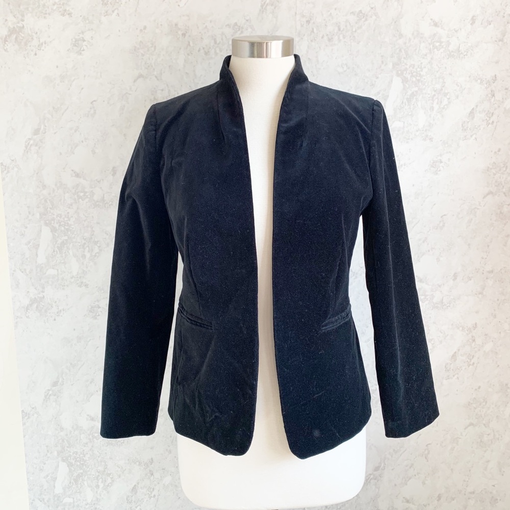 J. Crew Going Out 365 Blazer Jacket Velvet Black 6